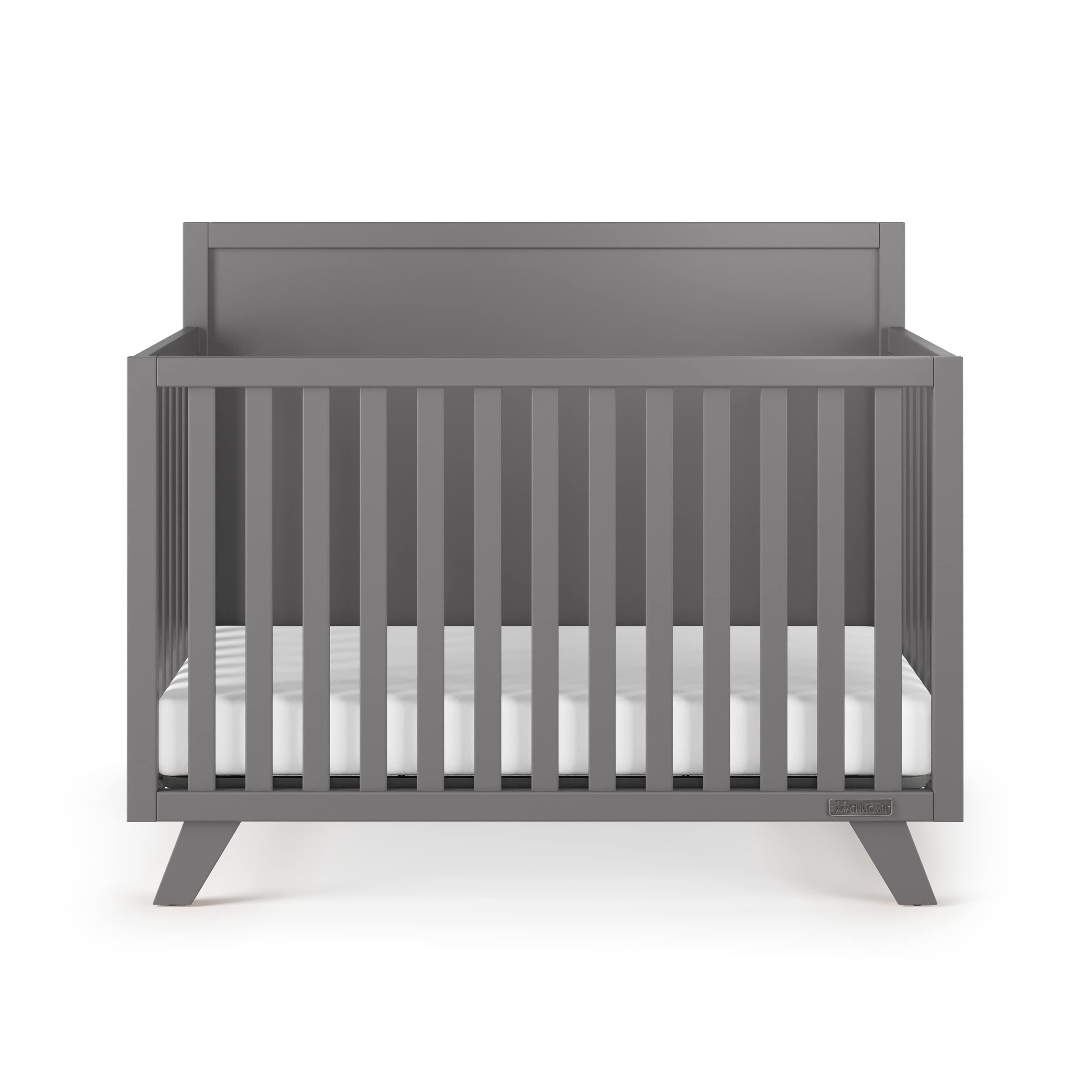4-in-1 Convertible Crib with Flat Top and Adjustable Mattress