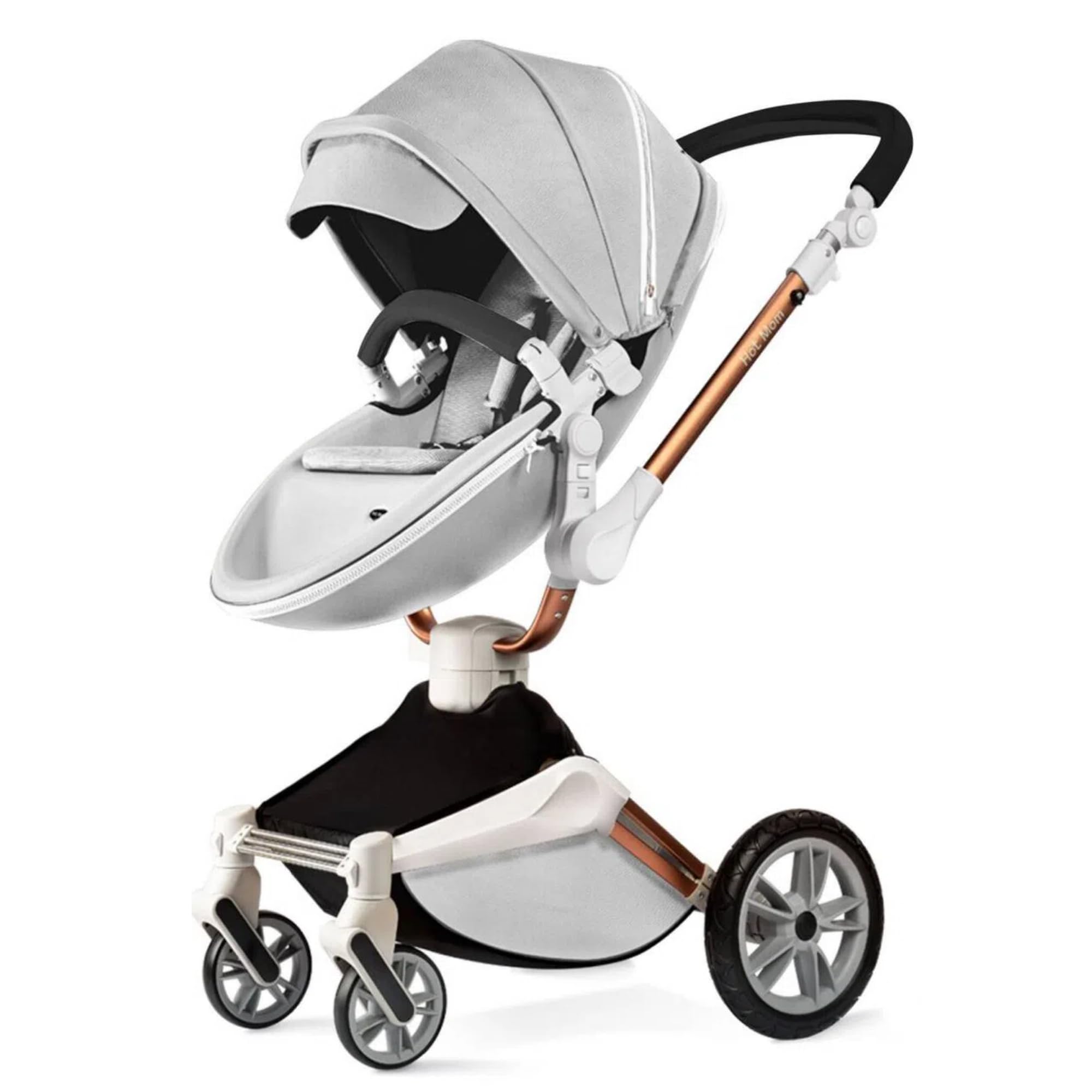 New H5 Baby Stroller 360 Degree Rotation Function, PU Leather Seat Combo Pushchair