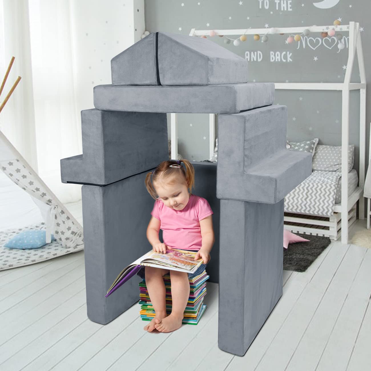 7-Piece Modular Kids Play Couch
