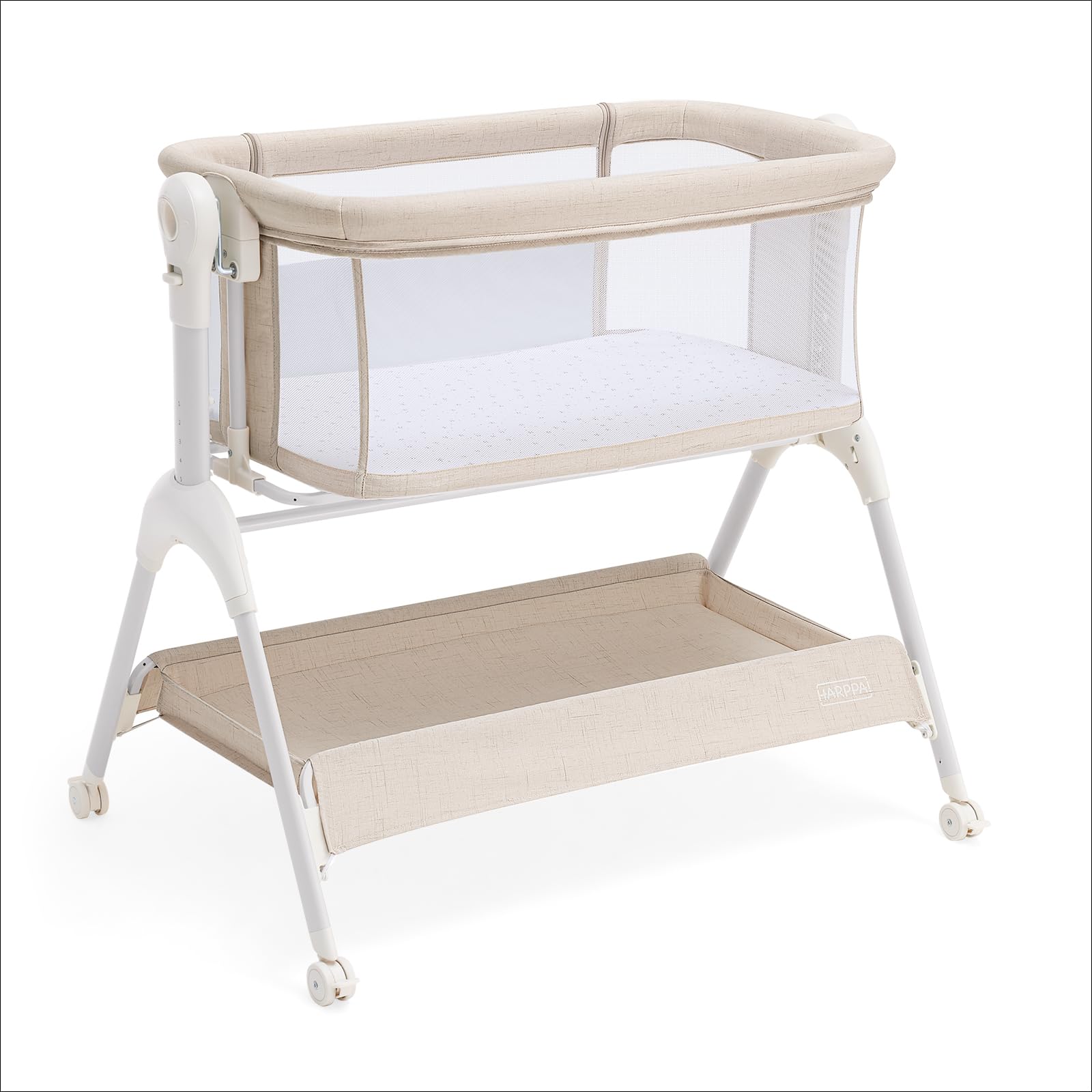Cuddly 3 in 1 Rocking Bassinet, Baby Bassinet Bedside Sleeper with Soft Mattress