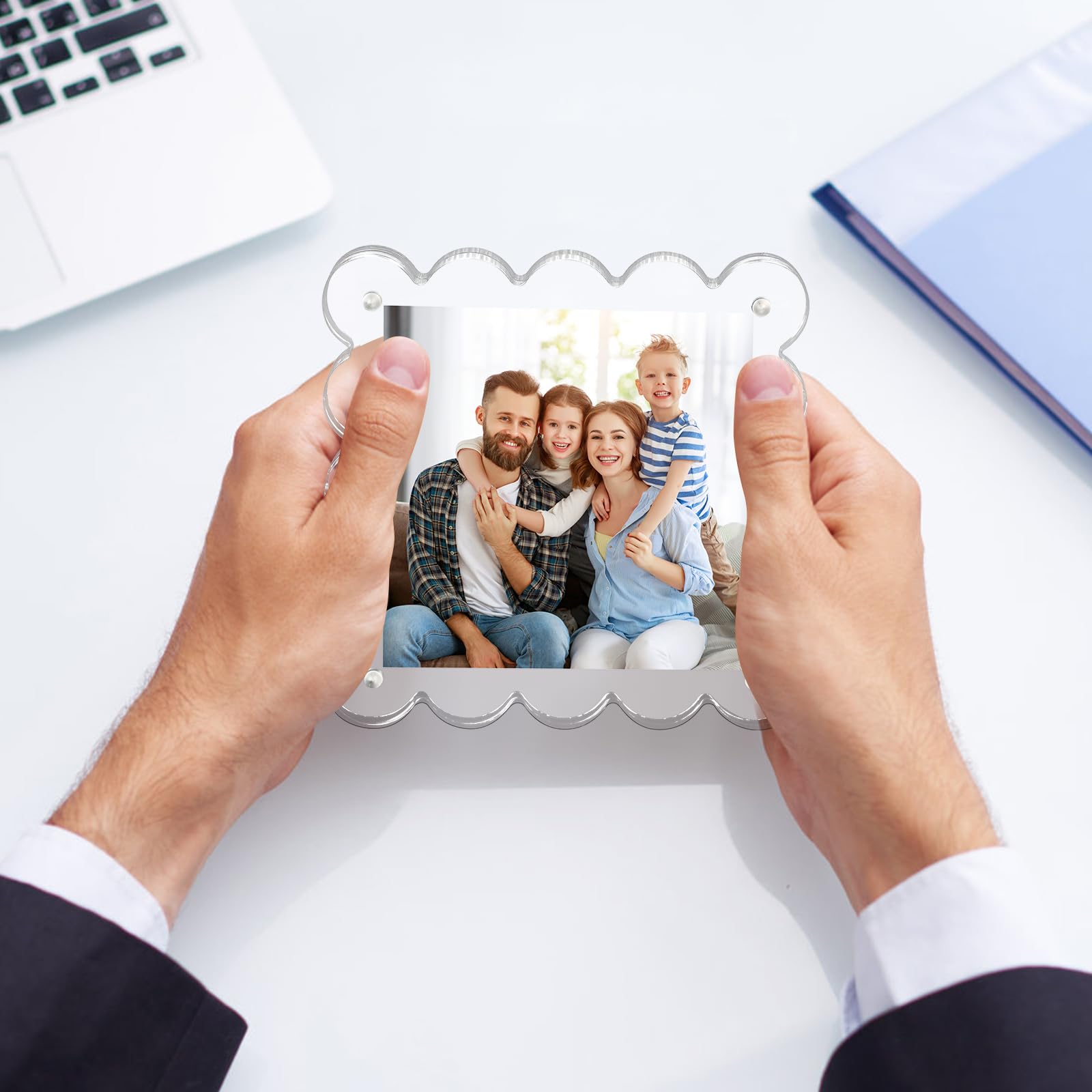 Clear Picture Frames 3Pack - Acrylic Magnetic Photo Frame 4×4 Inch