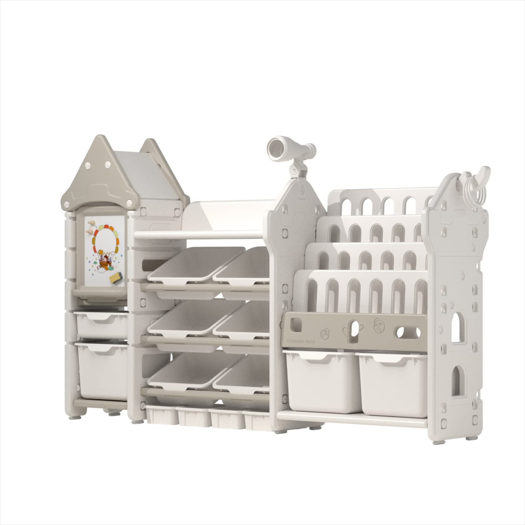 Kids Toy Storage Organizer and Children Bookshelf