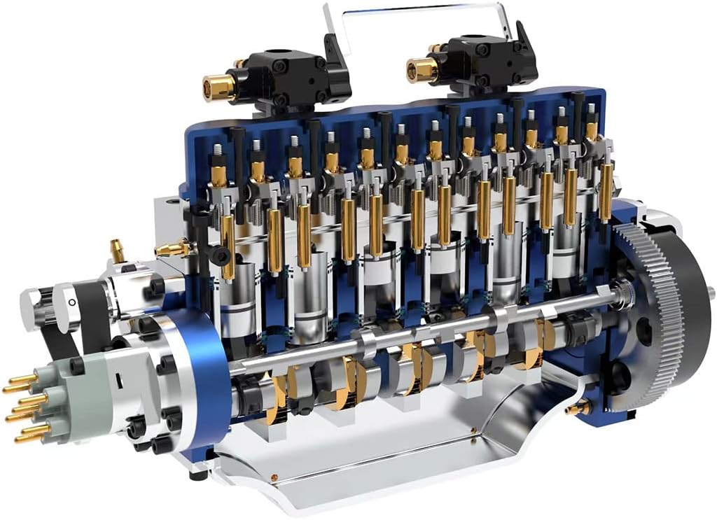 21CC HOWIN L6-210 Inline Six-Cylinder Four-Stroke Water-Cooled Engine Educational Toys