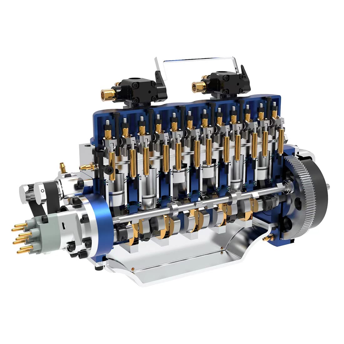 21CC HOWIN L6-210 Inline Six-Cylinder Four-Stroke Water-Cooled Engine Educational Toys