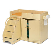 100% Birch Baby Changing Table with Stairs & Storage