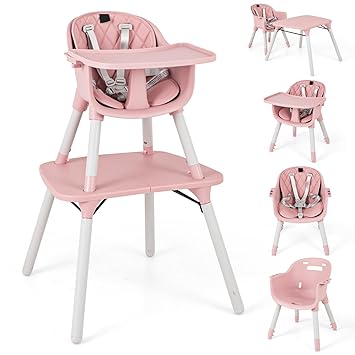 5-in-1 High Chair, Convertible Highchair for Babies and Toddlers/Kids Chair Table Set
