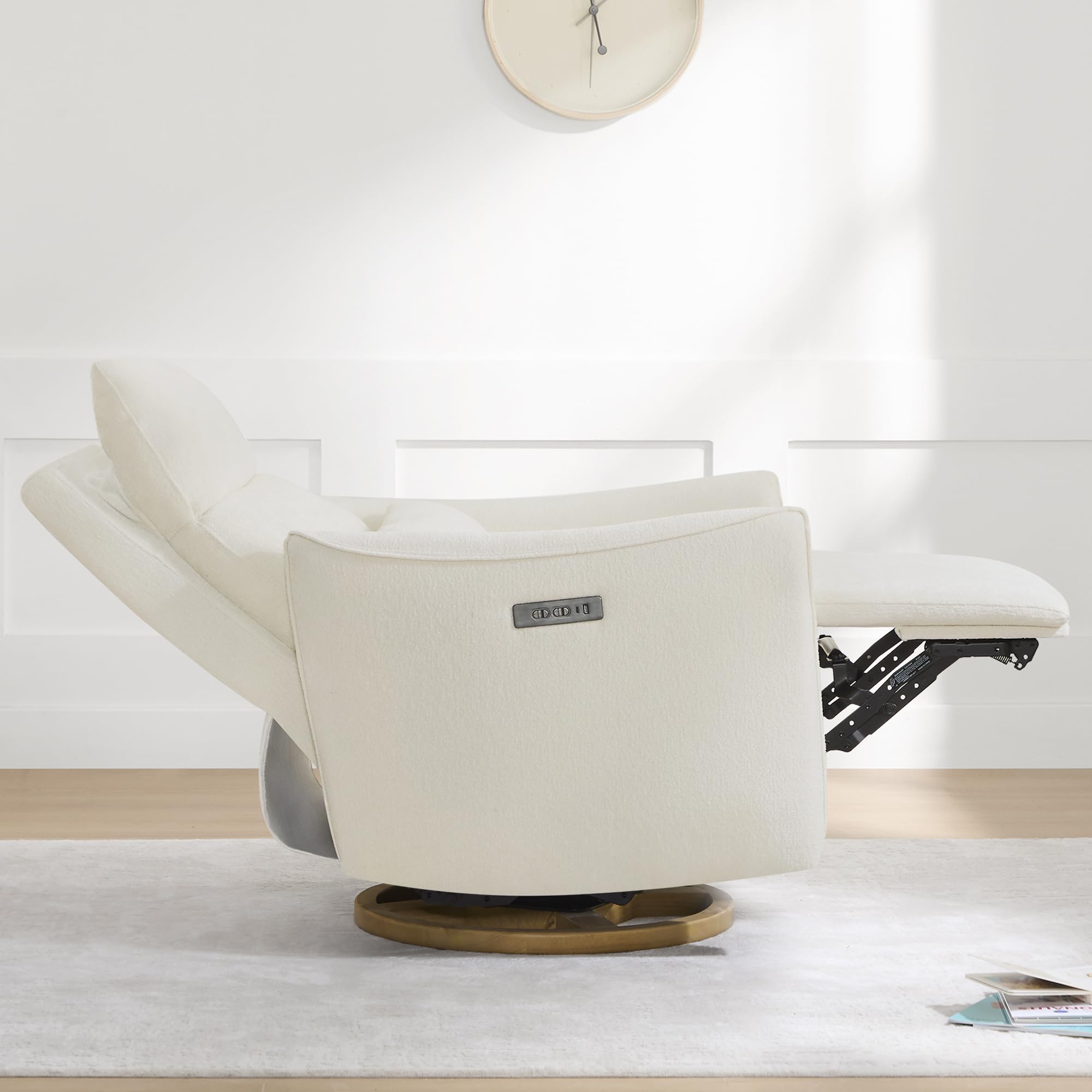 Swivel Rocker Recliner Chair, Power Nursery Glider Recliner