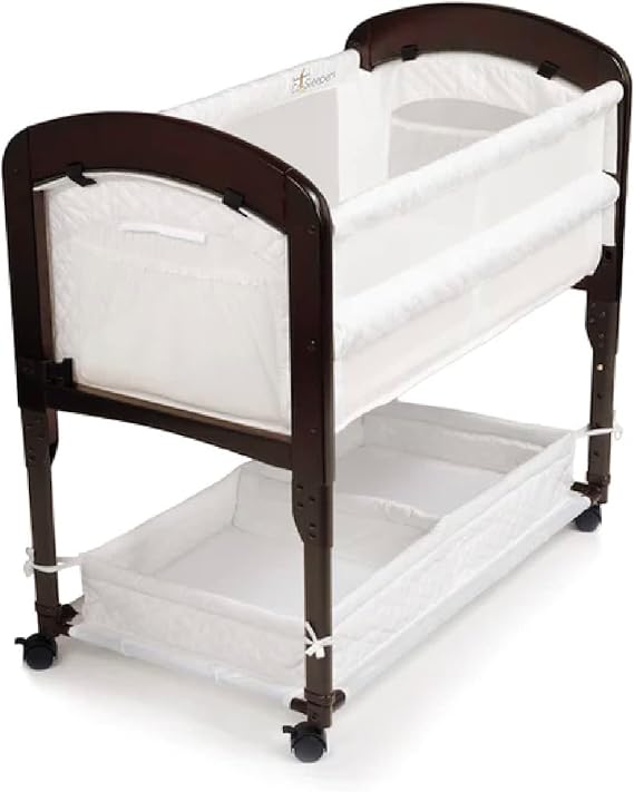 Co-Sleeper Bedside Bassinet Featuring Height-Adjustable Legs