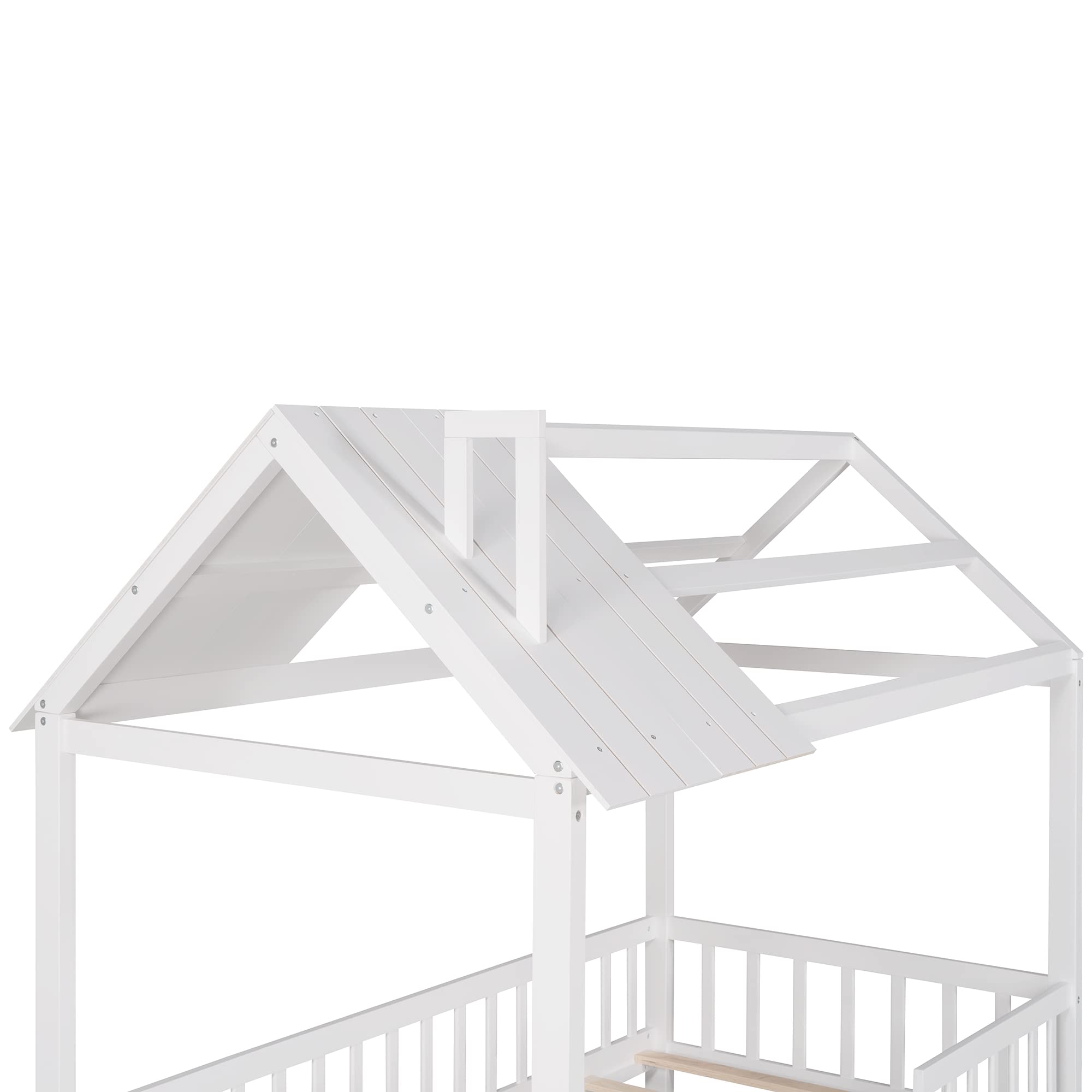 Twin House Bed with Fence