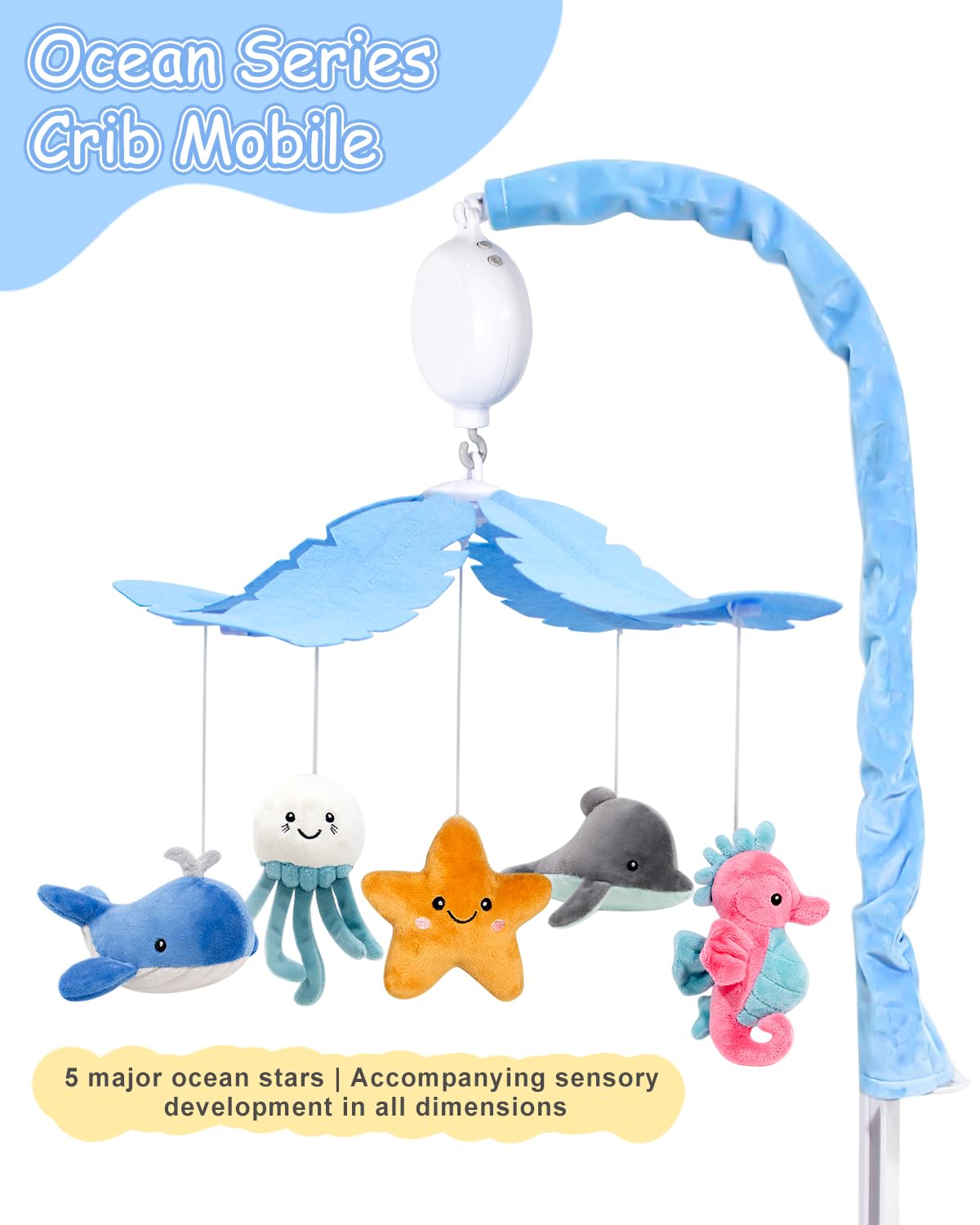 Ocean Theme Baby Crib Mobile with Music and Rotation