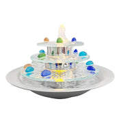 Indoor Tabletop Fountain 3-Tier Waterfall, Zen Meditation Fountains