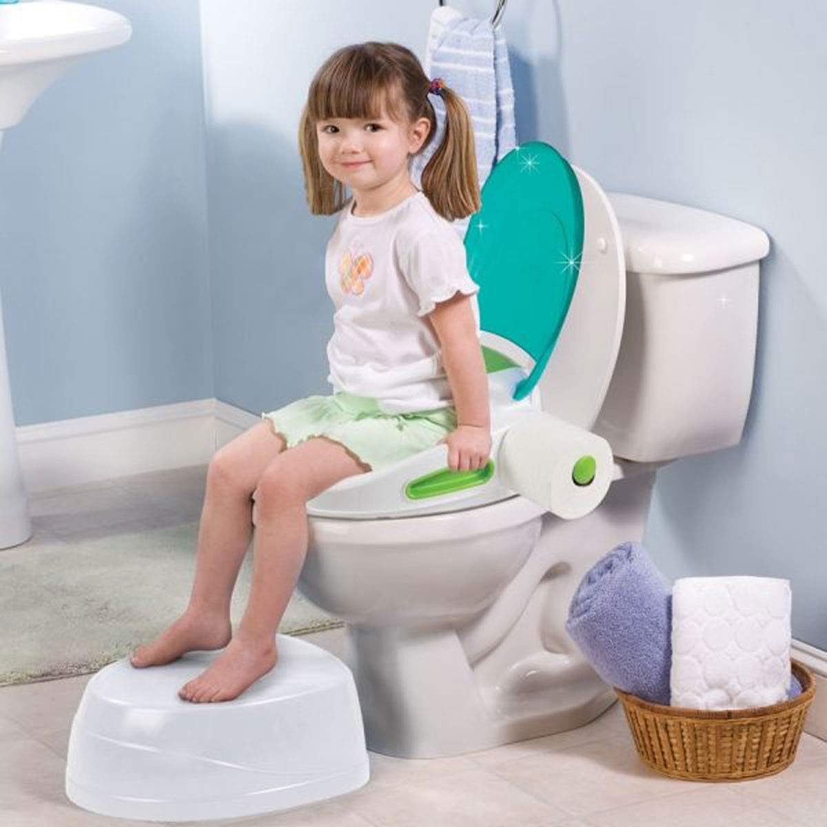 Summer Infant Step by Step Potty, Neutral – 3-in-1 Potty Training Toilet – Features Contoured Seat, Flushable Wipes Holder and Toilet Tissue Dispenser