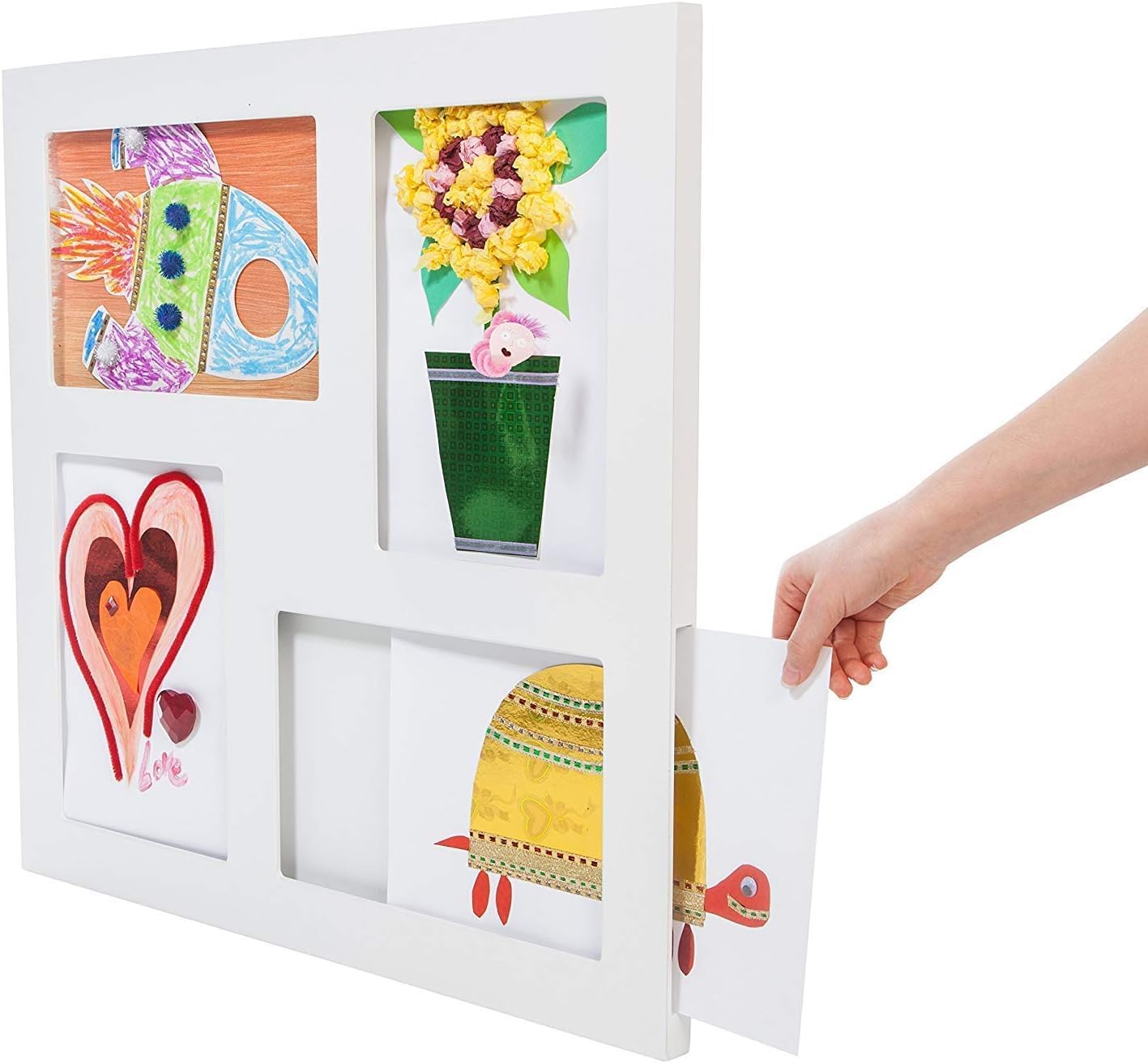 Quadruple Children's Artwork Frame, Fits Four 9 x 12’’ artwork