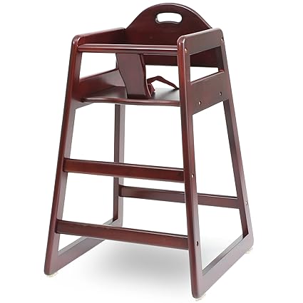 Wooden High Chair for Baby & Toddler – Restaurant-Style Stackable HighChair