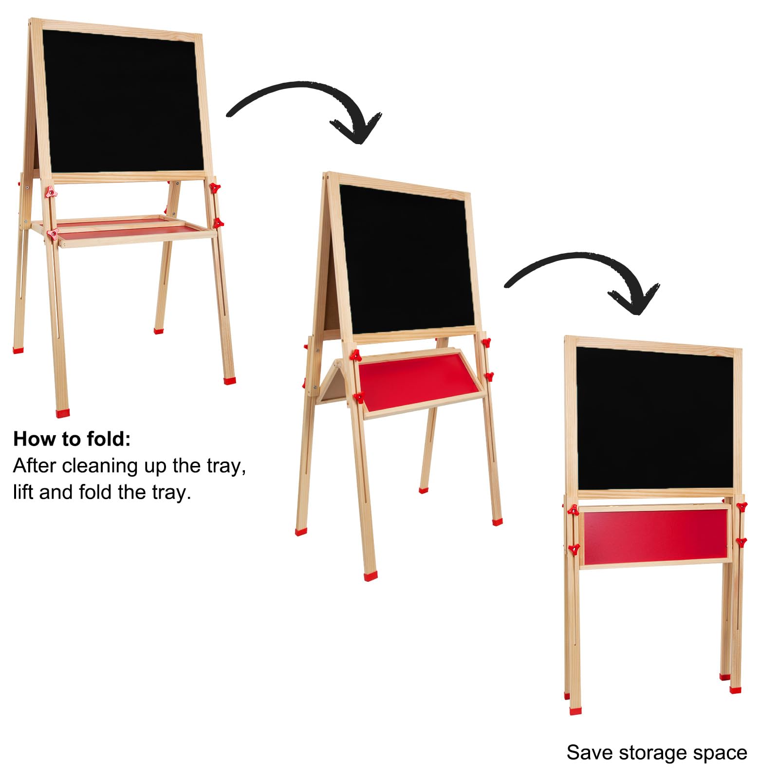 Adjustable Wooden Kids Art Easel