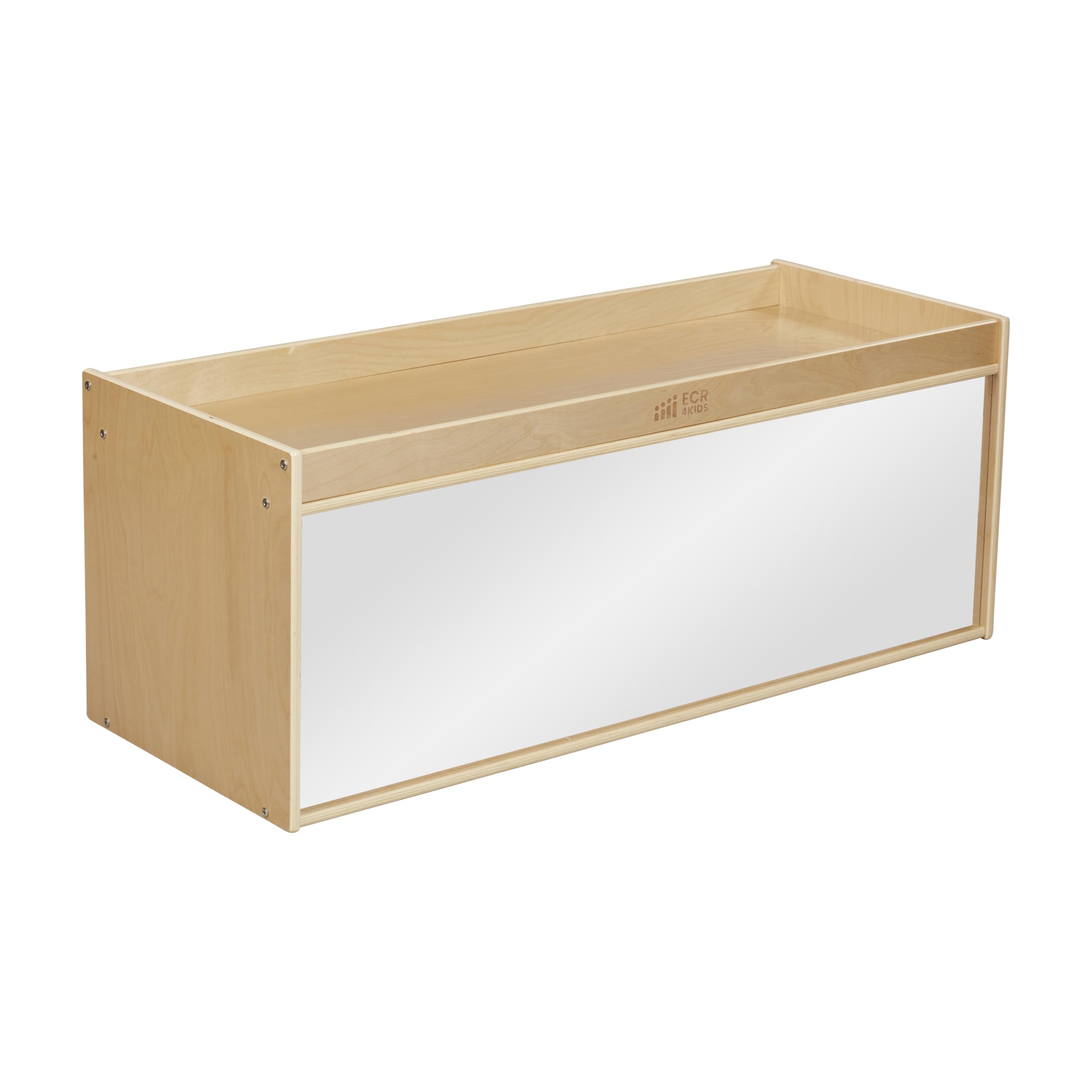 Storage Cabinet with Activity Top and Mirror, Classroom Furniture, Natural