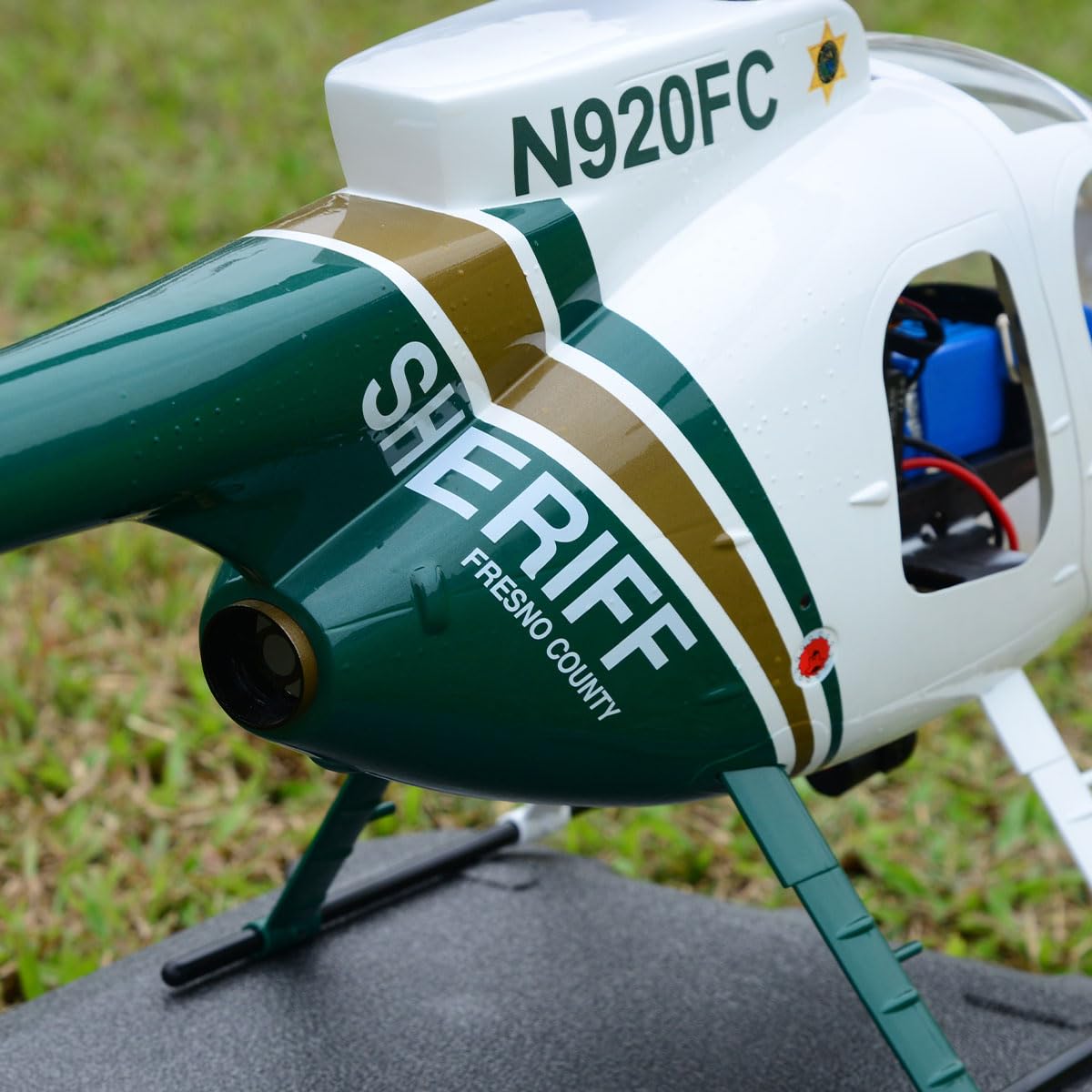 Roban RC Helicopter MD-500E 470 Size RTF Version 2 Blades Green White Hughes