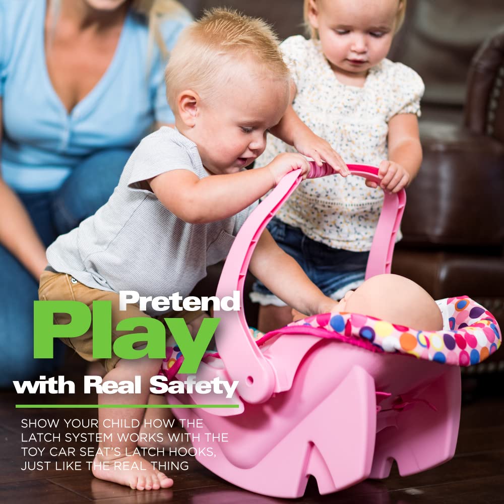 Toy Car Seat for Dolls with Safety Harness