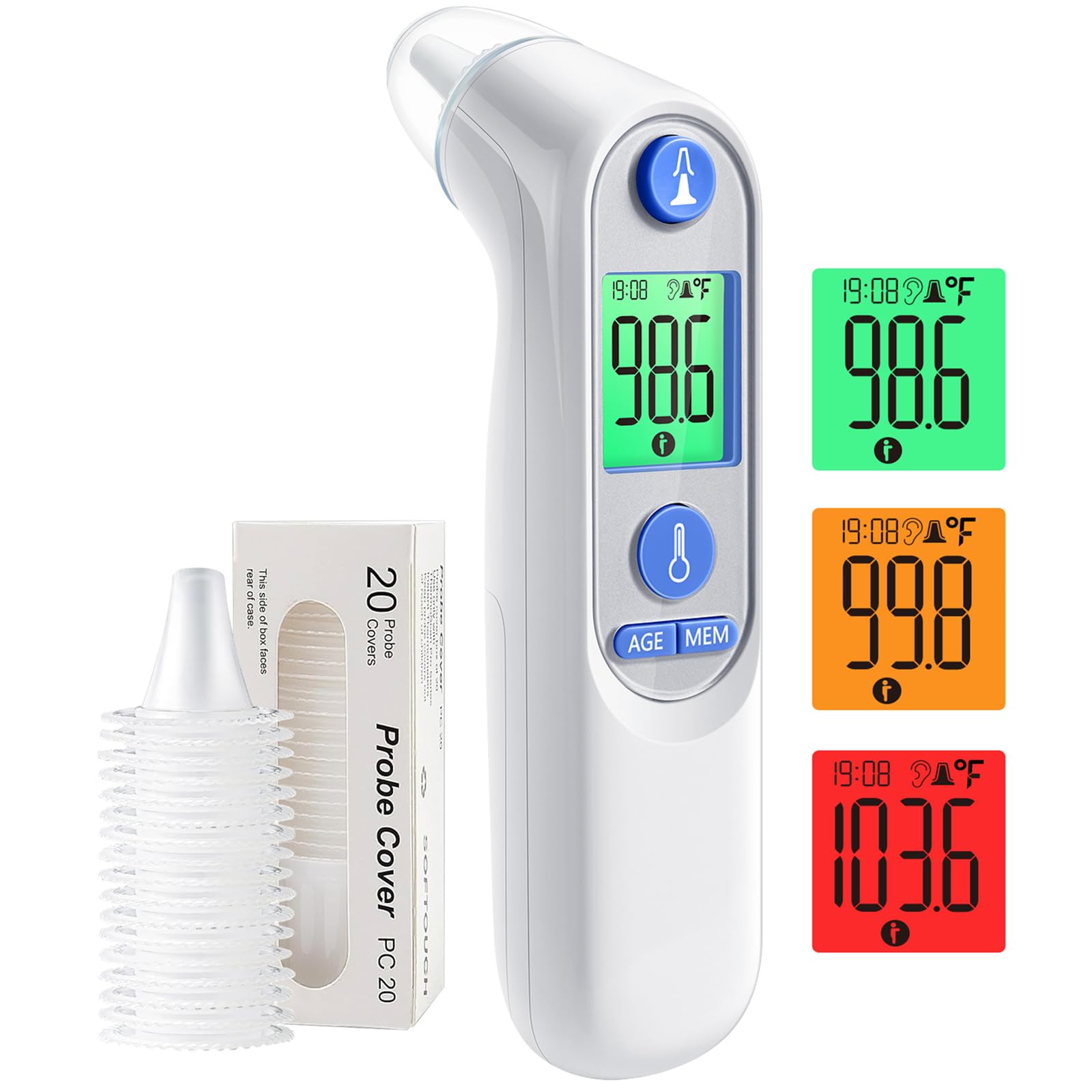 Ear Thermometer, Digital Ear Thermometer for Kids and Adults