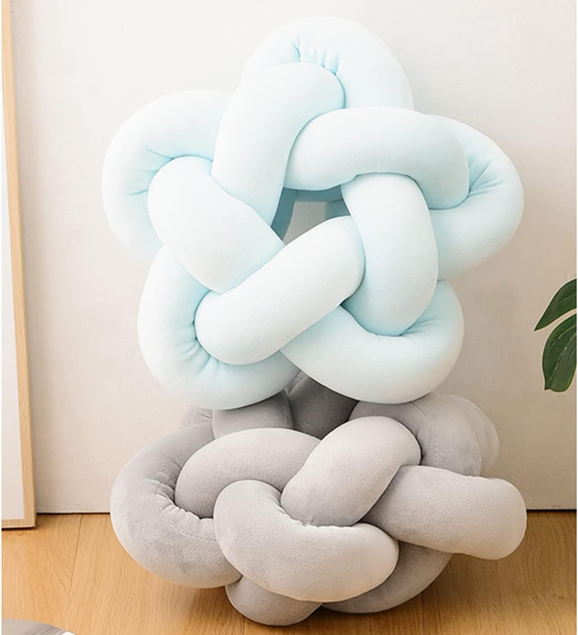 Knot Plush Throw Pillow Kids Handmade Knotted Star Pillow Soft Sofa Lumbar