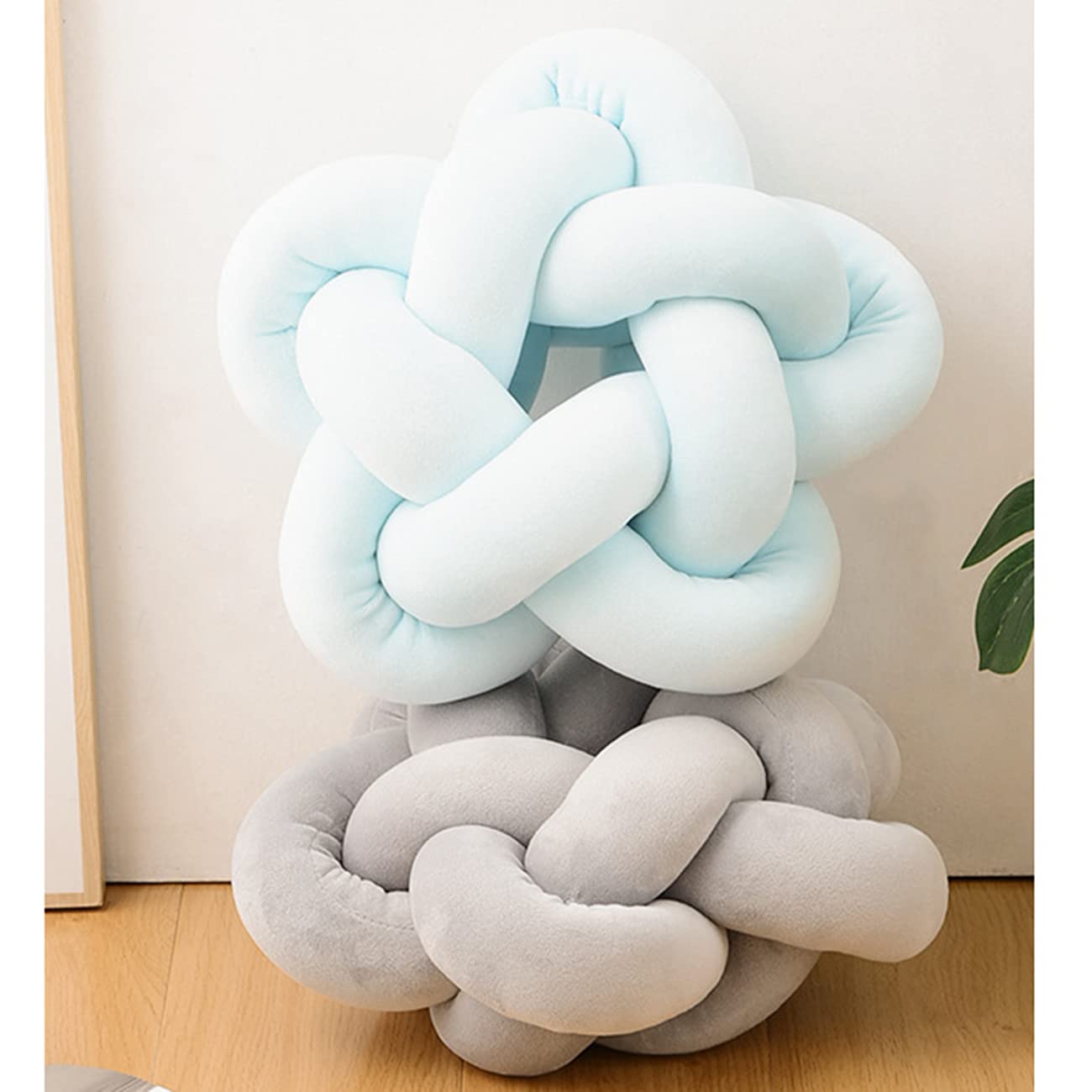 Knot Plush Throw Pillow Kids Handmade Knotted Star Pillow Soft Sofa Lumbar