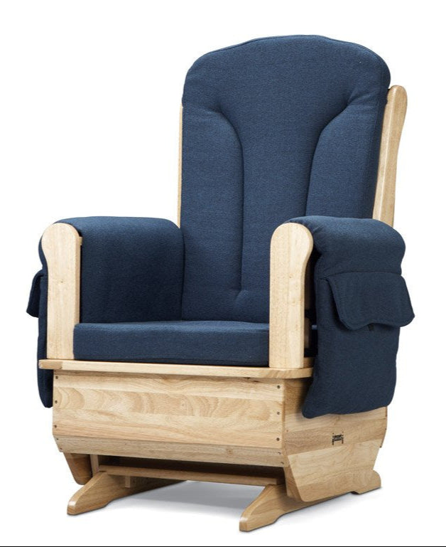 8150JC Glider Rocker, Blue Cushions