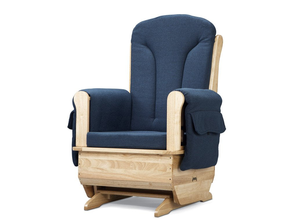 8150JC Glider Rocker, Blue Cushions