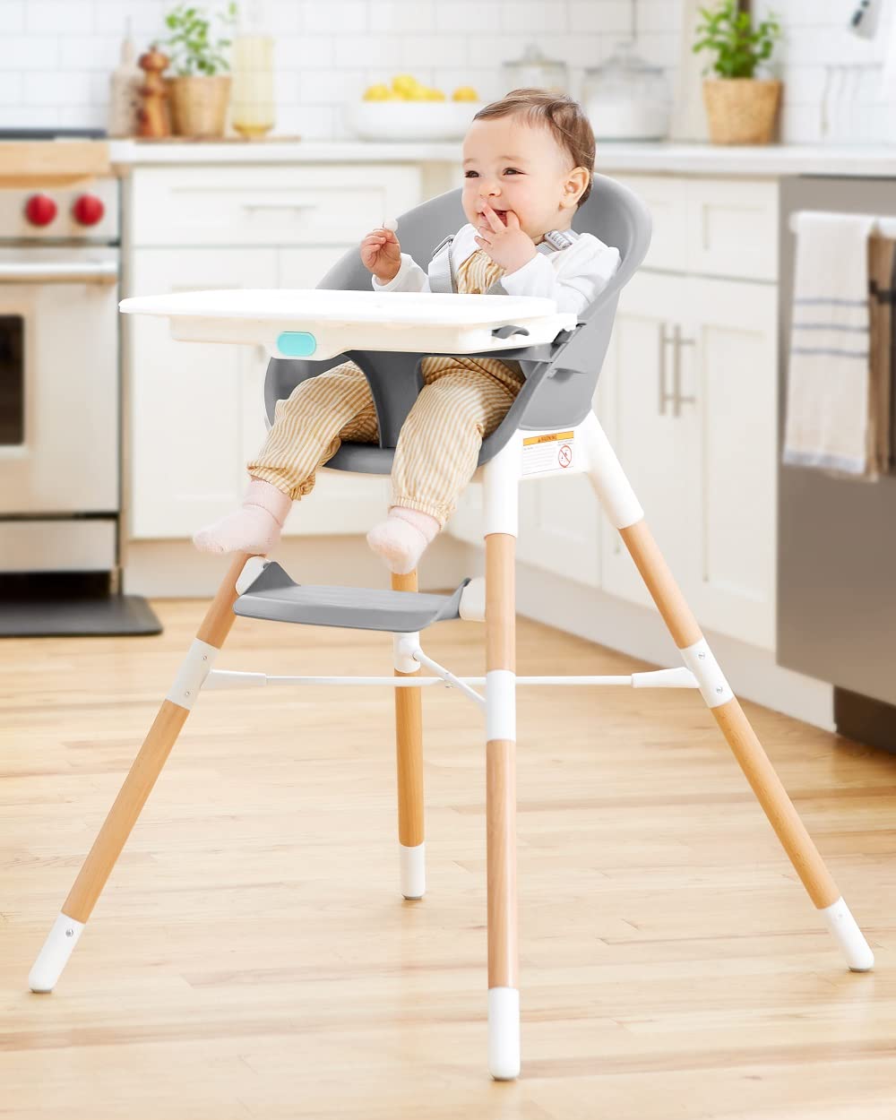 Baby High Chair, Eon 4-in-1, Grey/White & Baby Activity Center: Interactive Play Center