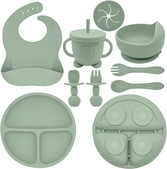 Silicone Baby Feeding Set | Baby Led Weaning Supplies Includes Suction