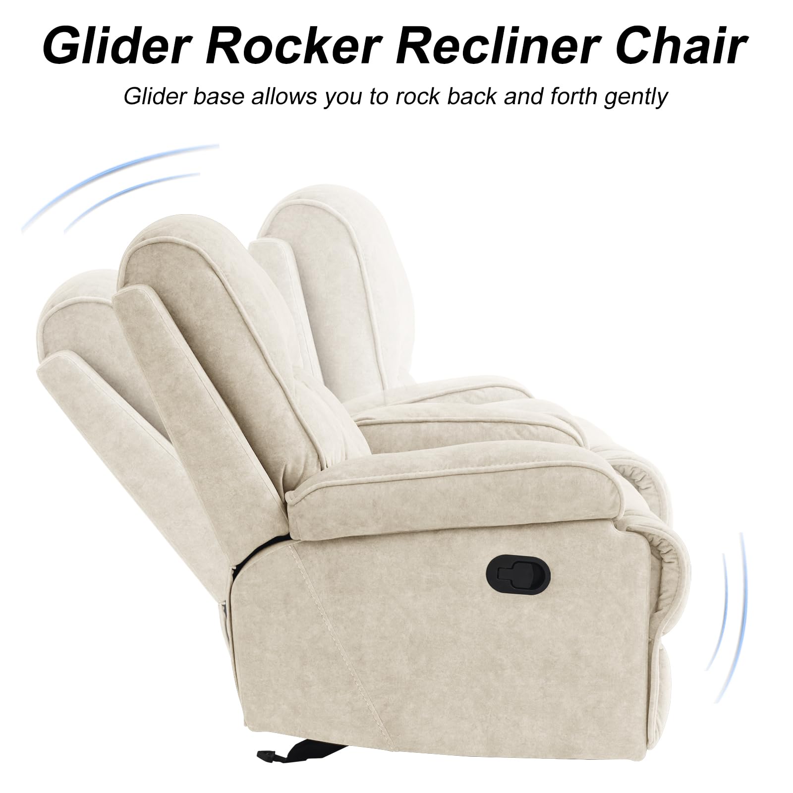 Upholstered Recliner Glider Chair with High Back