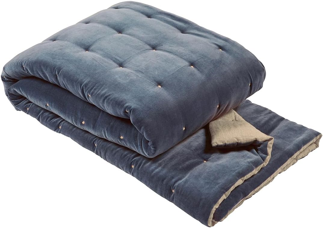 Lincove Pure Cashmere-Merino Wool Blanket - Warm & Soft Throw Blanket - 74"x55" Comfortable and Cozy Throw Blankets for Couch, Sofa, or Chair - Lightweight and Classic Throws - Sapphire