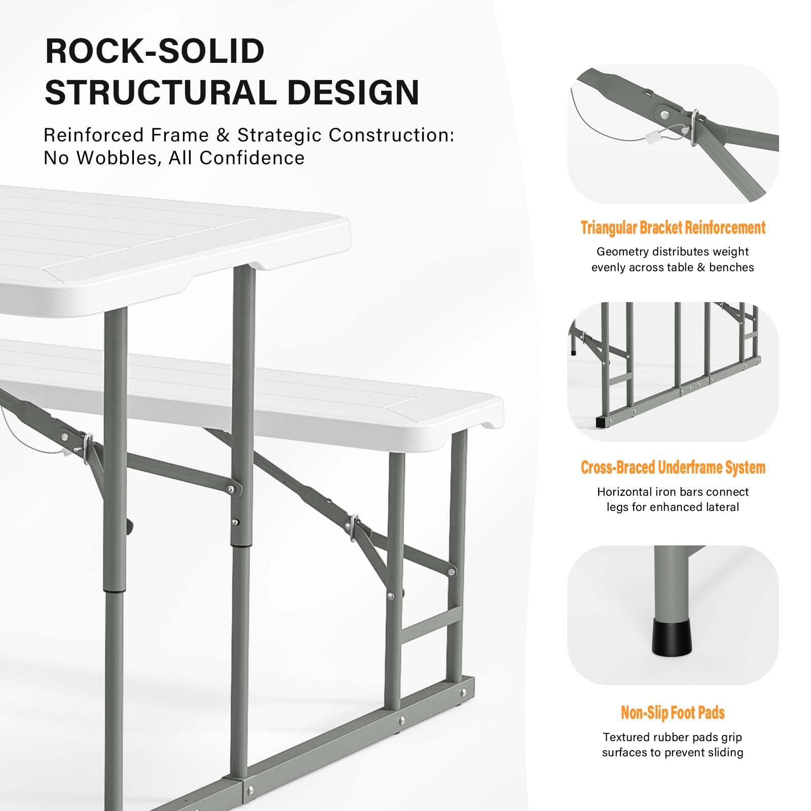 Folding Picnic Table and Bench Set