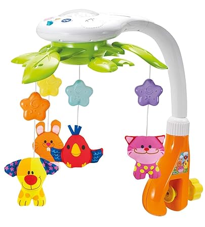 Baby Crib Mobile with Relaxing Music. Includes Ceiling Light