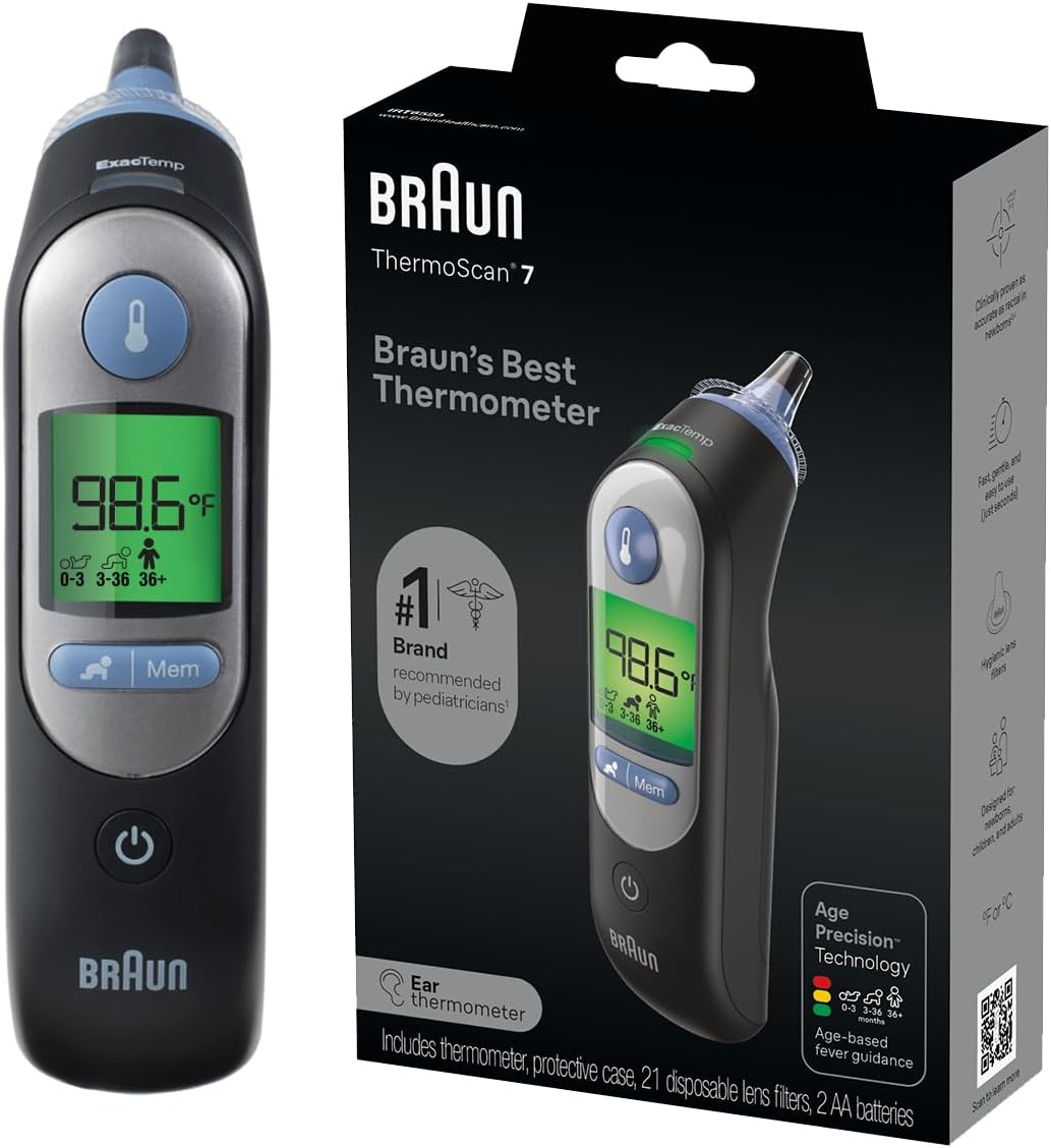 ThermoScan 7 Digital Ear Thermometer, Age-Adjusted Fever Guidance