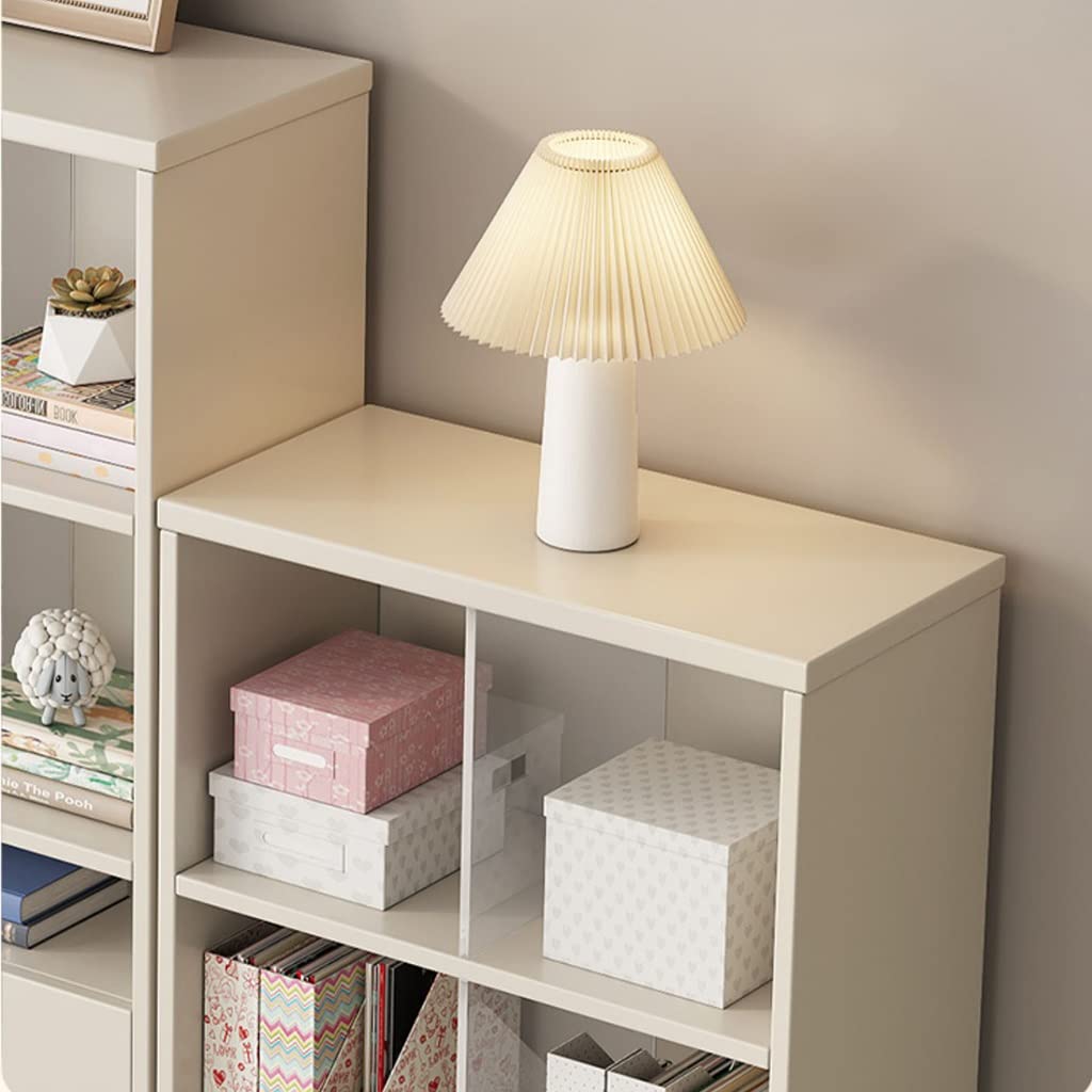 360° Rotating Bookshelf Solid Wood Storage Organizer