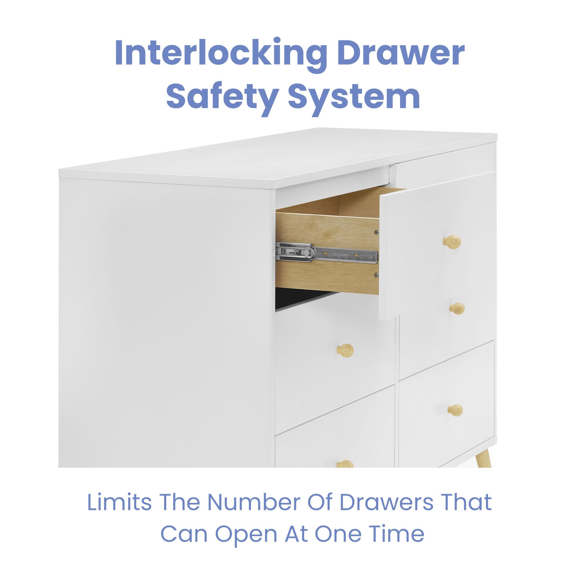 6 Drawer Dresser with Interlocking Safety System