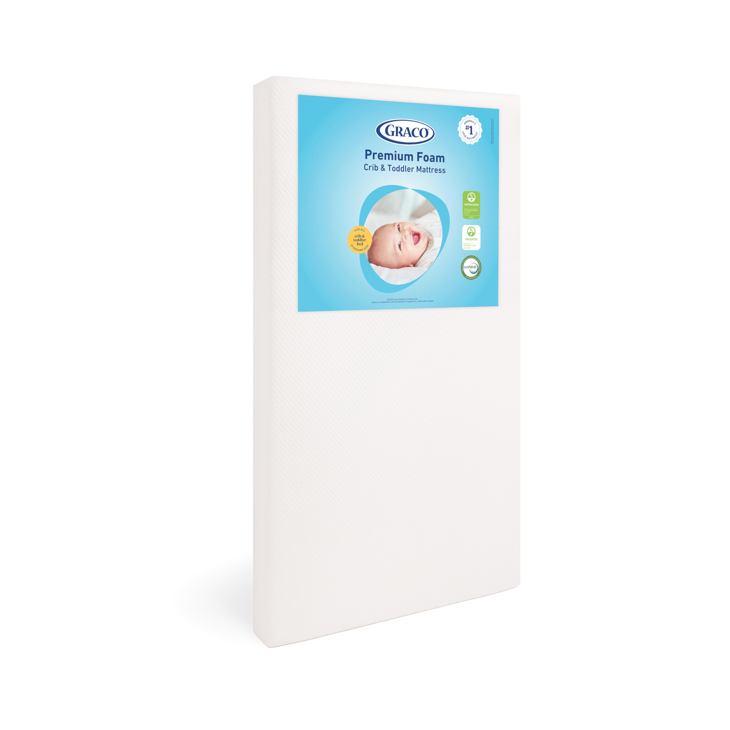 Premium Foam Crib & Toddler Mattress with Waterproof Cover