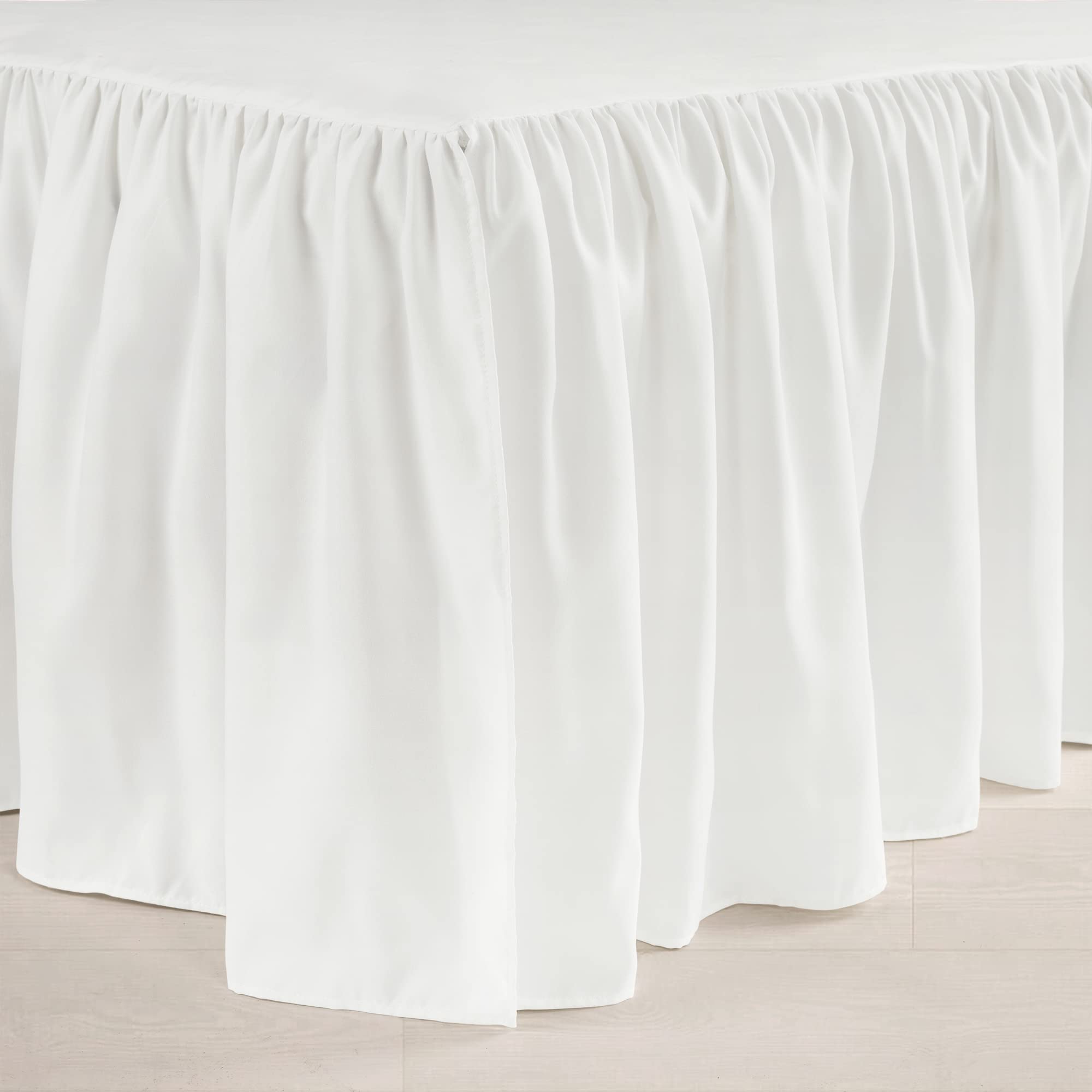 White Ruffle Crib Skirt 16 Inch Drop