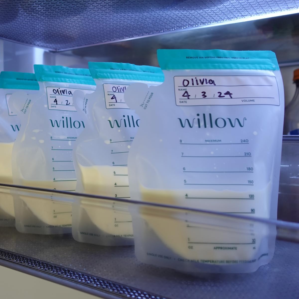 Go Double Hands Free Breast Pump w/Milk Storage Bags for Freezer and Fridge