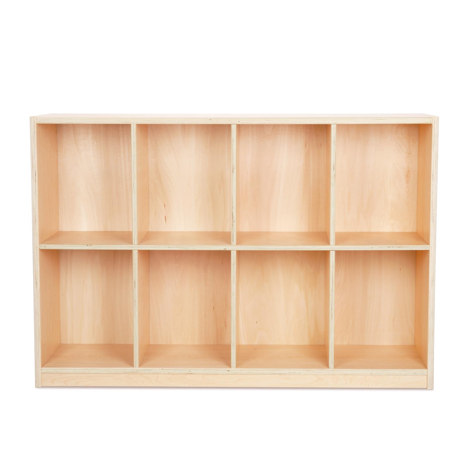 8-Compartment Wooden Storage Cabinet for Kids - Toy Organizer Bookshelf