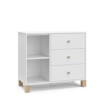 California 3 Drawer Combo Dresser (Olive with Driftwo