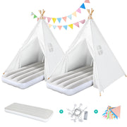 Teepee Play Tent for Kids with Gifts Coloured Flag, Feathers and Carry Case, Indoor Outdoor Playhouse for Baby Toddler, Teepee Toys for Boys and Girls