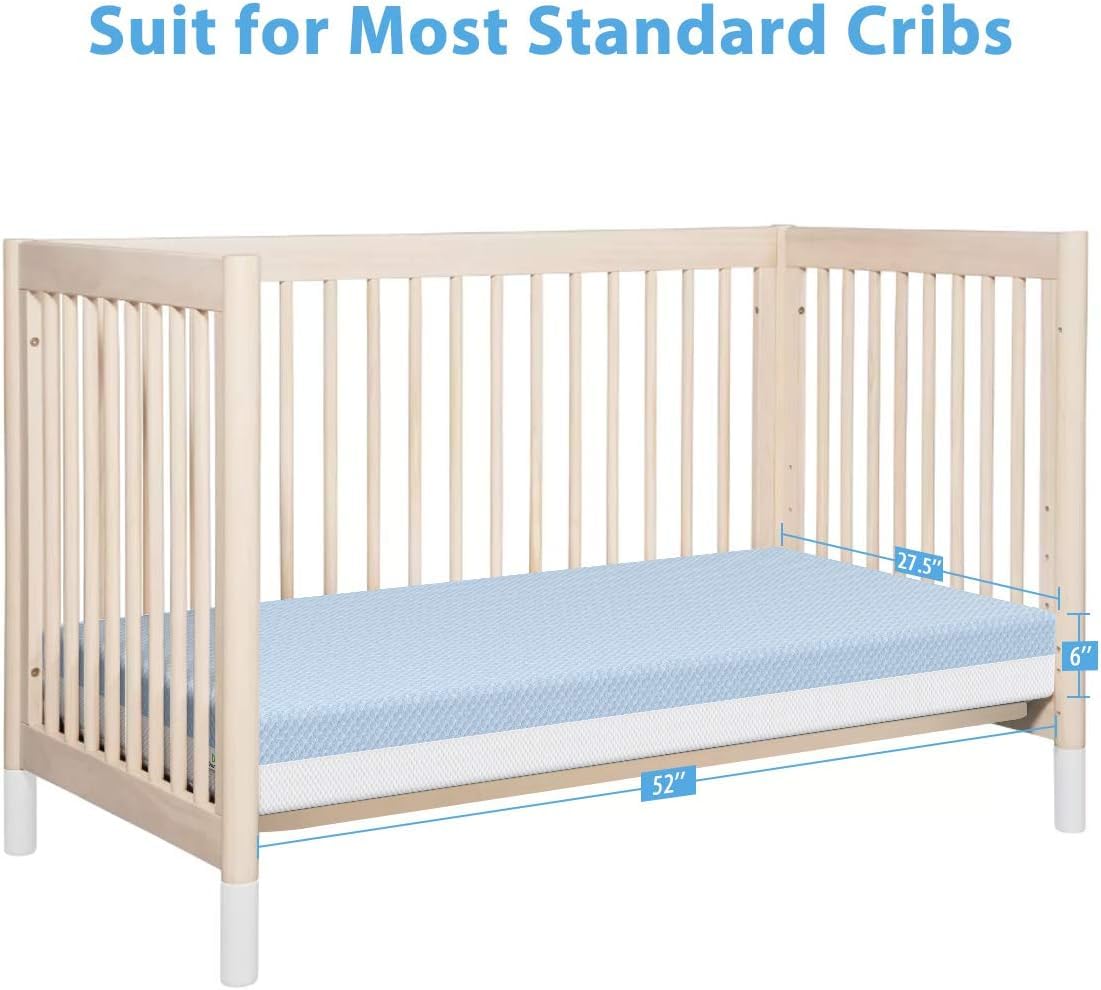 Dual-Sided Memory Foam Crib and Toddler Mattress