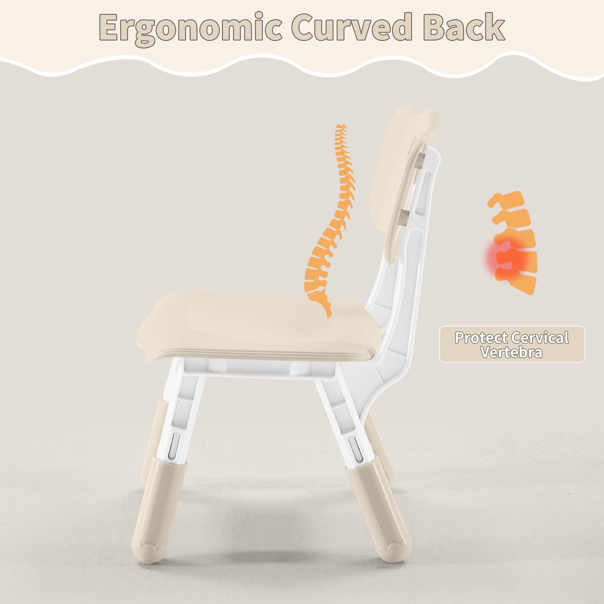 Height Adjustable Kids Chair Set for Ages 2-8