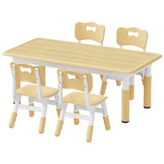 4 Chairs Set, Height Adjustable Toddler Table and Chair Set