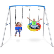 Swing Sets for Backyard, 440lbs Heavy Duty A-Frame Metal Swing Stand
