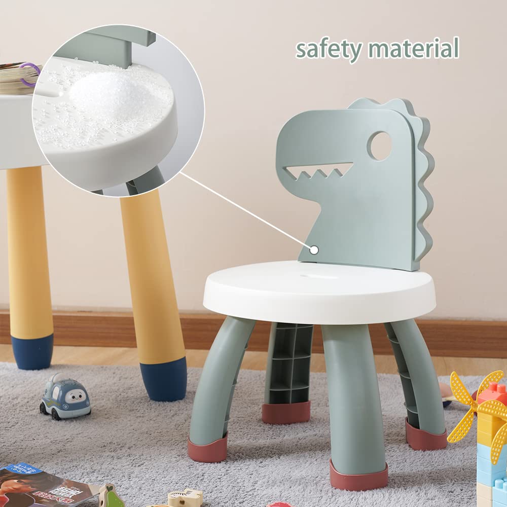 Dinosaur Toddler Chair Green Plastic Kids Activity Seat