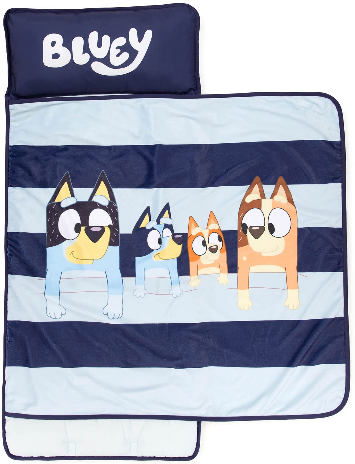Bluey Sleepy Time Nap Mat – Built-in Pillow and Blanket