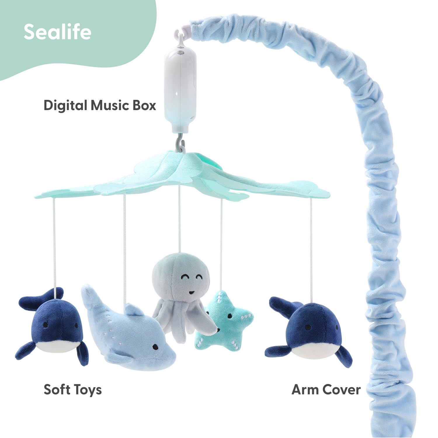Musical Crib Mobile with Ocean Animals