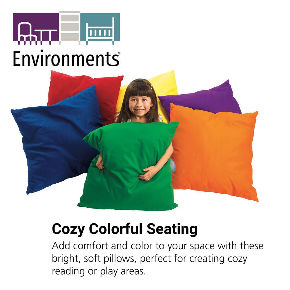 Bright Pillows by Environments - Set of 6, Washable Throw Pillows
